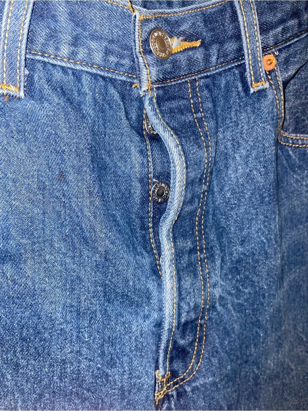 Levi's 501 Men's Straight Leg Jeans - Dark Blue Denim